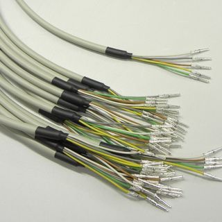 Round cables with heatshrink 